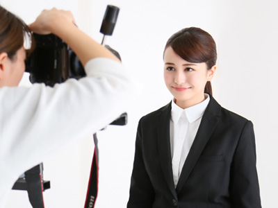 証明写真の撮影メニュー